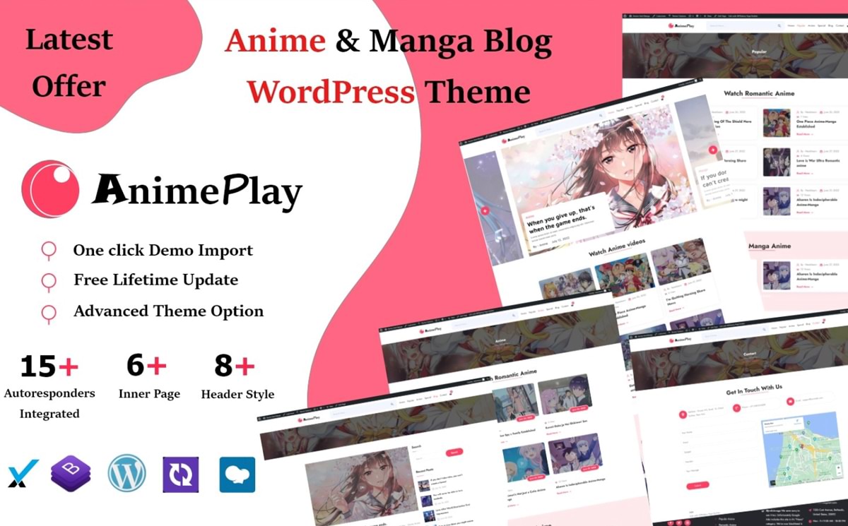 Anime Manga and Blog Magazine WordPress Theme