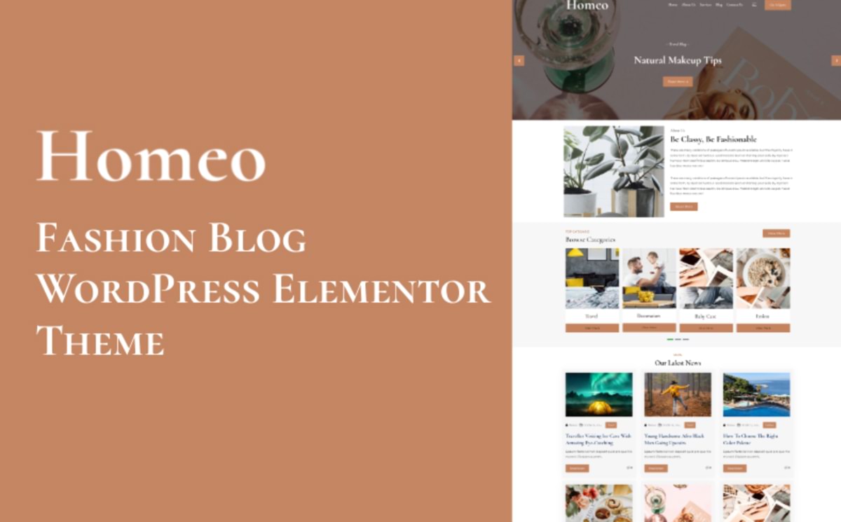 Homeo - Fashion Blog WordPress Elementor Theme